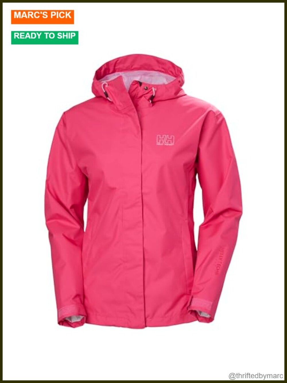 Waterproof Windproof Rain Coat Anorak Polyester Mesh Lined Long Sleeve